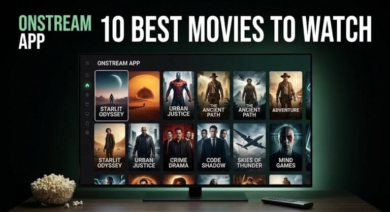 OnStream app featuring 10 best movies to watch